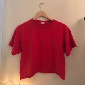 Red Cropped T-Shirt